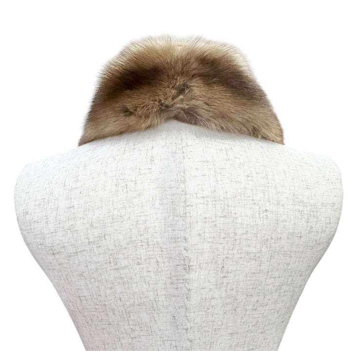 極美品△FOXEY フォクシー 21682 ロシアンセーブル ティペット マフラー ストール 本毛皮ショール ブラウン系 日本製 正規品 レディース