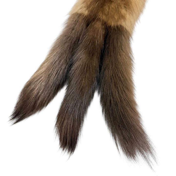 極美品△FOXEY フォクシー 21682 ロシアンセーブル ティペット マフラー ストール 本毛皮ショール ブラウン系 日本製 正規品 レディース
