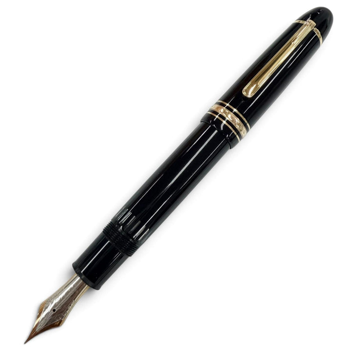 極美品●MONTBLANC モンブラン マイスターシュテュック 149 14K ホワイトスター バイカラー 万年筆 ブラック ゴールド ドイツ製 メンズ