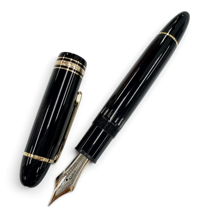 極美品●MONTBLANC モンブラン マイスターシュテュック 149 14K ホワイトスター バイカラー 万年筆 ブラック ゴールド ドイツ製 メンズ
