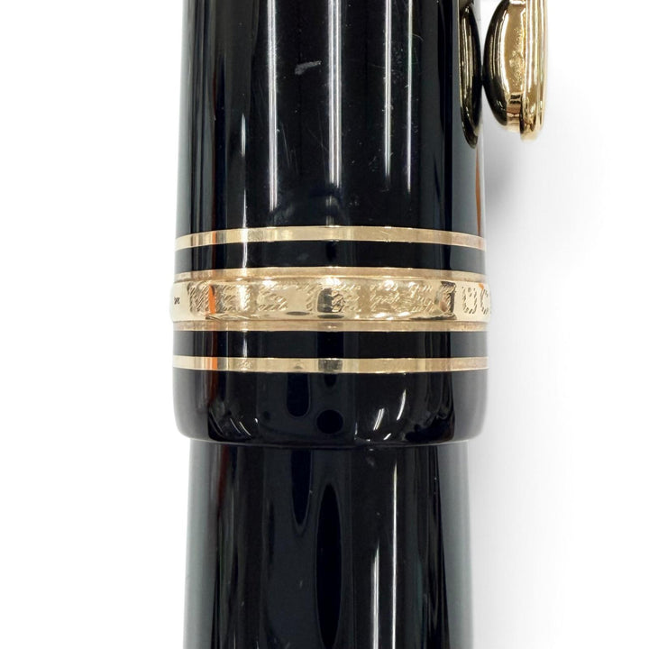 極美品●MONTBLANC モンブラン マイスターシュテュック 149 14K ホワイトスター バイカラー 万年筆 ブラック ゴールド ドイツ製 メンズ