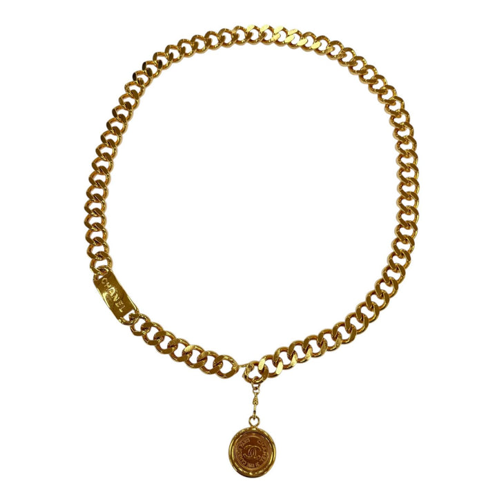 美品☆CHANEL シャネル ヴィンテージ 96A メタル 31 RUE CAMBON ココマーク ロゴ チェーン ベルト GPゴールド レディース