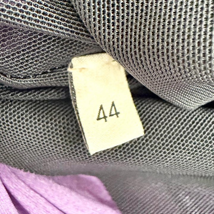 美品△GUCCI BALENCIAGA グッチ バレンシアガ 677041 ブローチ付 シェリーライン シャーリング ドレープカットソー トップス 44 正規品