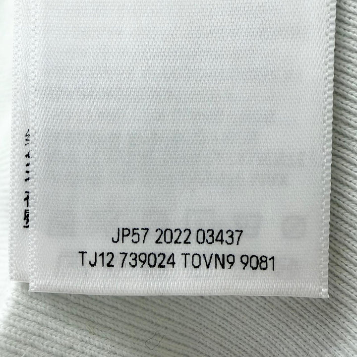 極美品□BALENCIAGA バレンシアガ 739024 LARGE FIT HOODIE ダメージ加工 スウェット パーカー オフホワイト 1 正規品 メンズ ハンガー付