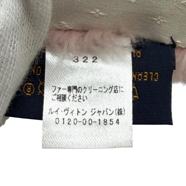 美品★LOUIS VUITTON ルイヴィトン M70873 エシャルプ LV インザシティ 裏地シルク100％ ビーバーファー LVロゴ マフラー 正規品