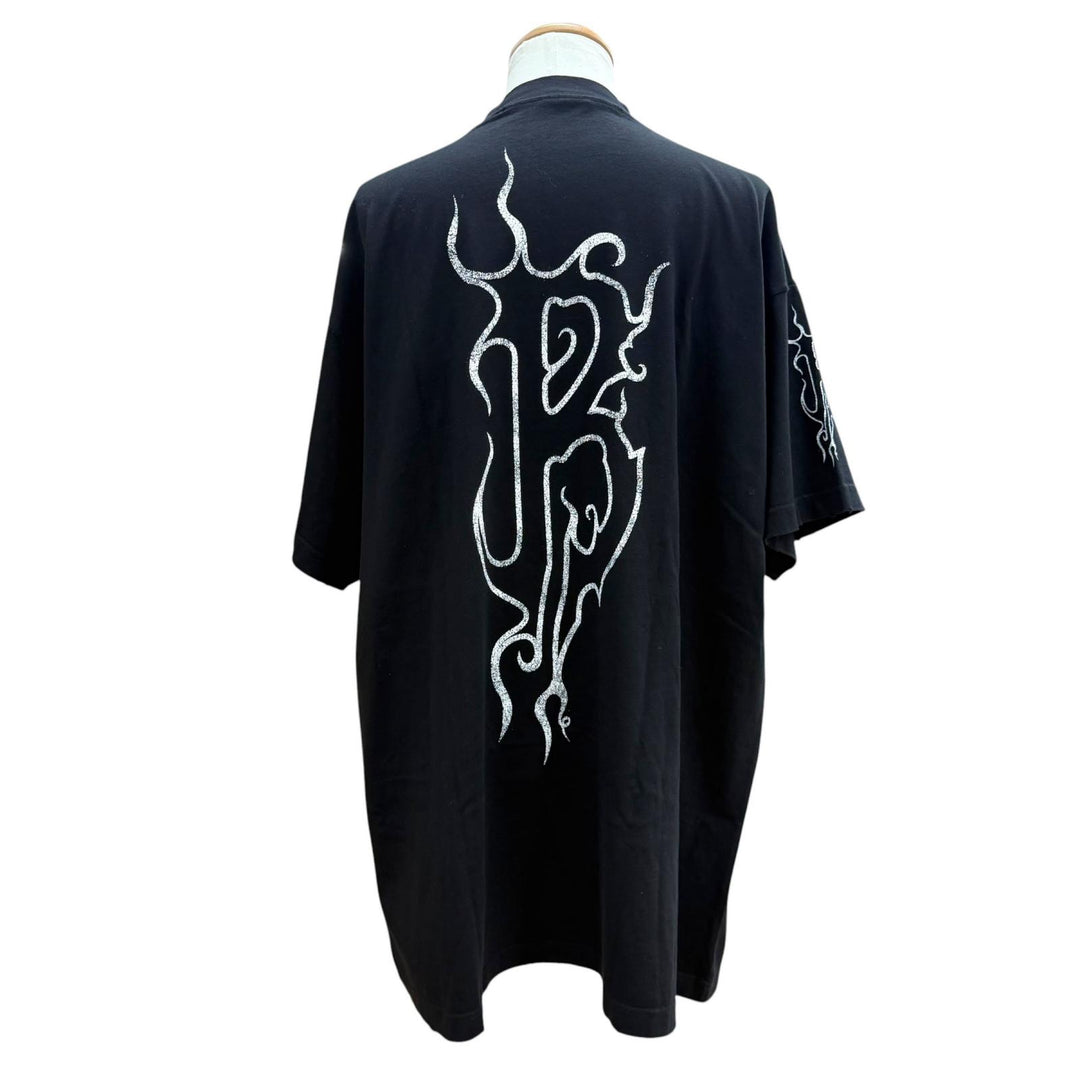 美品▼BALENCIAGA バレンシアガ 739028 DARKWAVE TEE コットン ダメージ加工 オーバーサイズ 半袖Ｔシャツ ユニセックスサイズ3 正規品