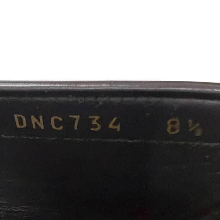 極美品□PRADA プラダ DNC734 レザー ペニーローファー コインローファー フラットシューズ モカシン ブラック 8.5 イタリア製 メンズ
