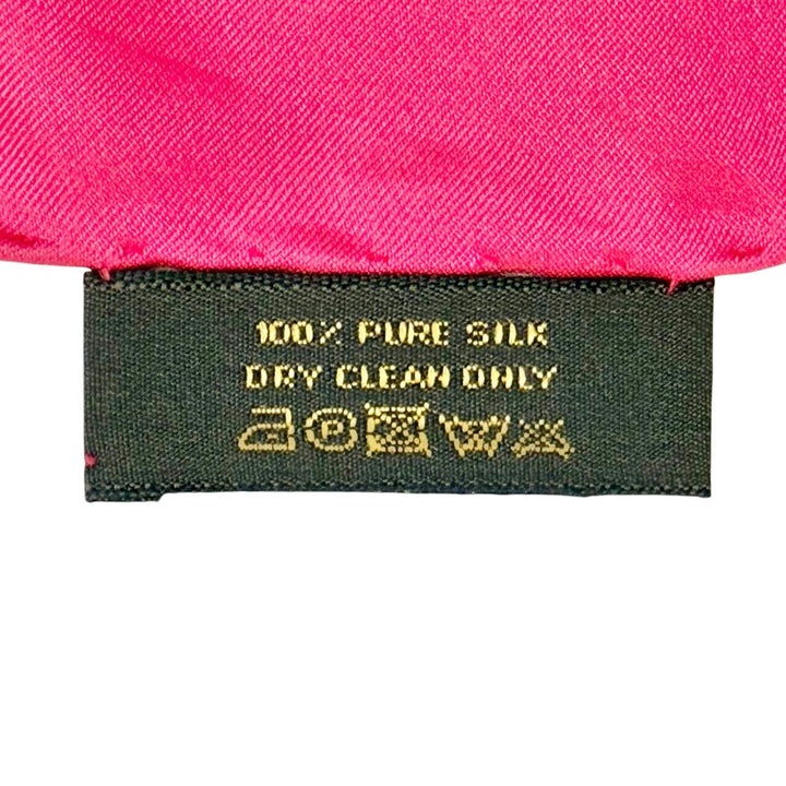 極美品△LOUIS VUITTON ルイヴィトン M71053 エシャルプ カプリ シルク100% モノグラム ミニフリンジ ストール スカーフ ピンク レッド