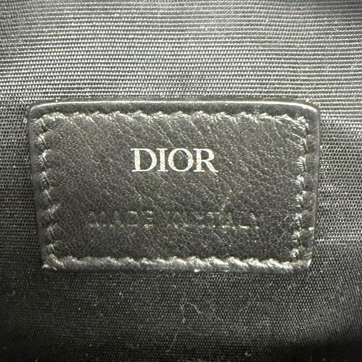 極美品□DIOR ディオール オム 2OBCA326YSE キャンバス レザー オブリーク ライダー マイクロポーチ ショルダーバッグ ベージュ系 伊製