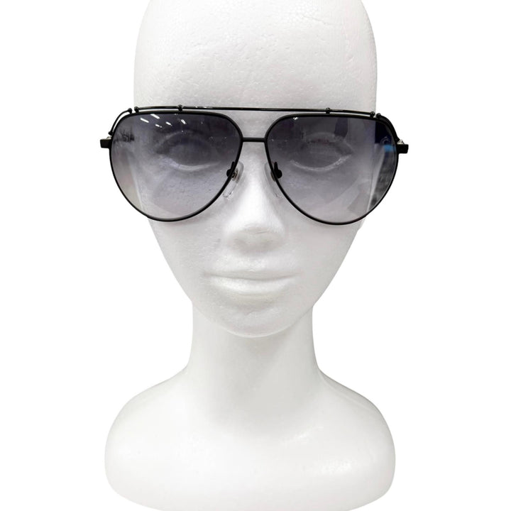 美品□CHROME HEARTS クロムハーツ KUF FANNAW II SV925使い クロス ツーブリッジ ティアドロップ サングラス 66□11-130 日本製 重量40g