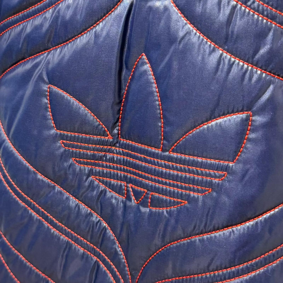 極美品□GUCCI adidas グッチ アディダス 23SS 727794 インターロッキングG トレフォイル 中綿入り キルティングポンチョ S 伊製 正規品