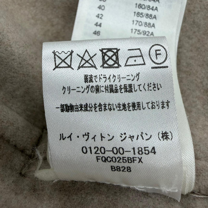 極美品☆LOUIS VUITTON ルイヴィトン 24SS カシミヤ ウール 2WAY フーデッドラップコート ベージュ 36 イタリア製 正規品 レディース