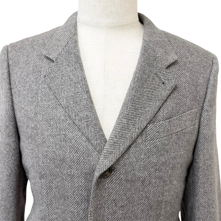 極美品□PAUL SMITH COLLECTION ポールスミスコレクション カシミヤ100％ ヘリンボーン 裏地総柄 チェスターコート S 日本製 正規品