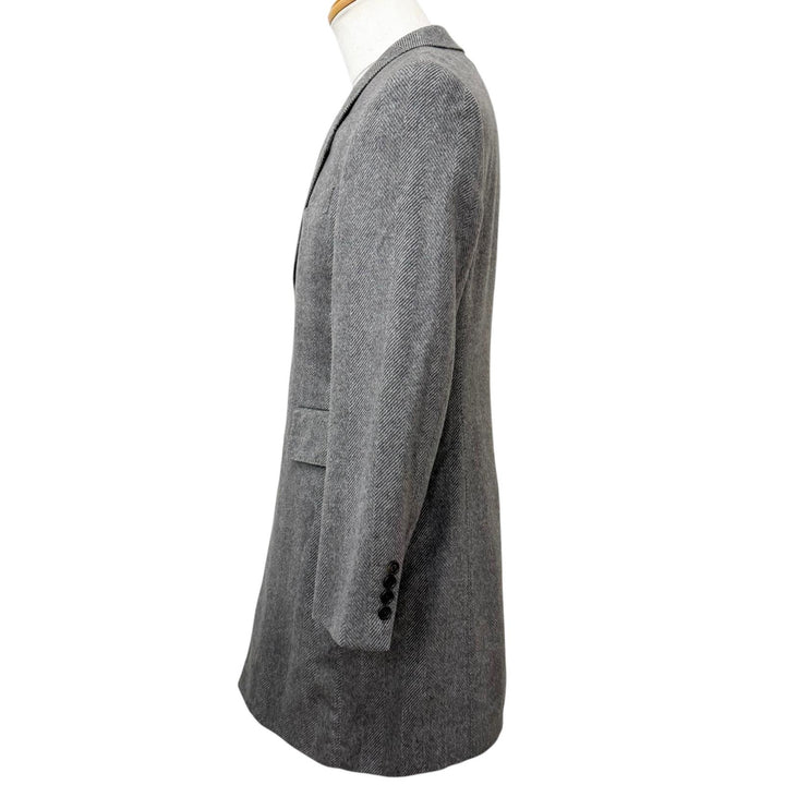 極美品□PAUL SMITH COLLECTION ポールスミスコレクション カシミヤ100％ ヘリンボーン 裏地総柄 チェスターコート S 日本製 正規品