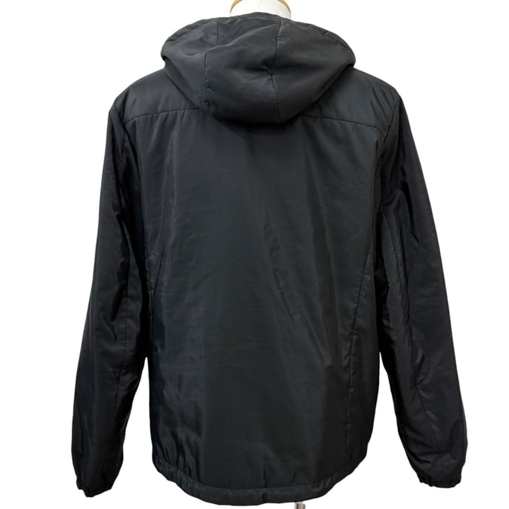 極美品□PRADA プラダ 2023年製 SGB224 Re-Nylon トライアングルロゴ リバーシブル フーデッド ブルゾン ブラック 52 正規品 メンズ
