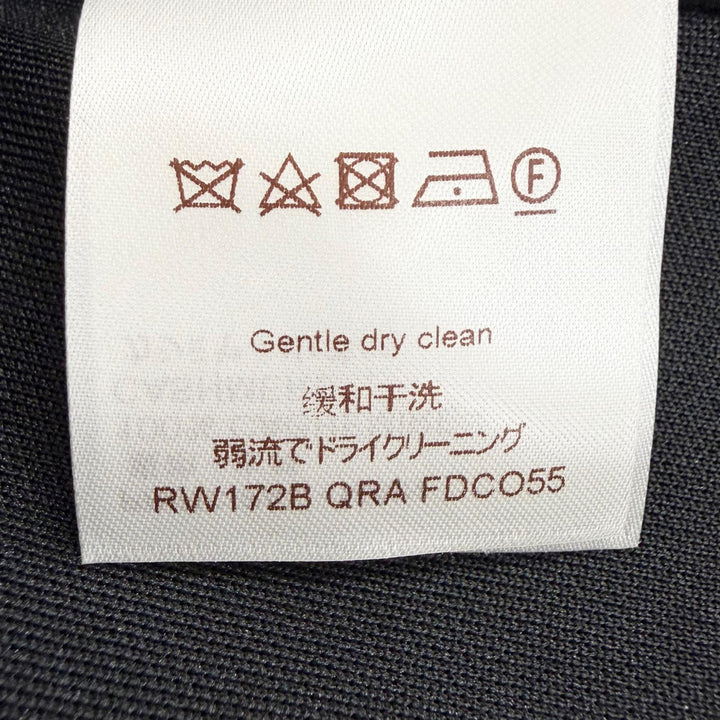 極美品△LOUIS VUITTON ルイヴィトン カシミヤ100％ シルバーデザインボタン 異素材切替 ノーカラーコート ブラック 約M-L 伊製 正規品