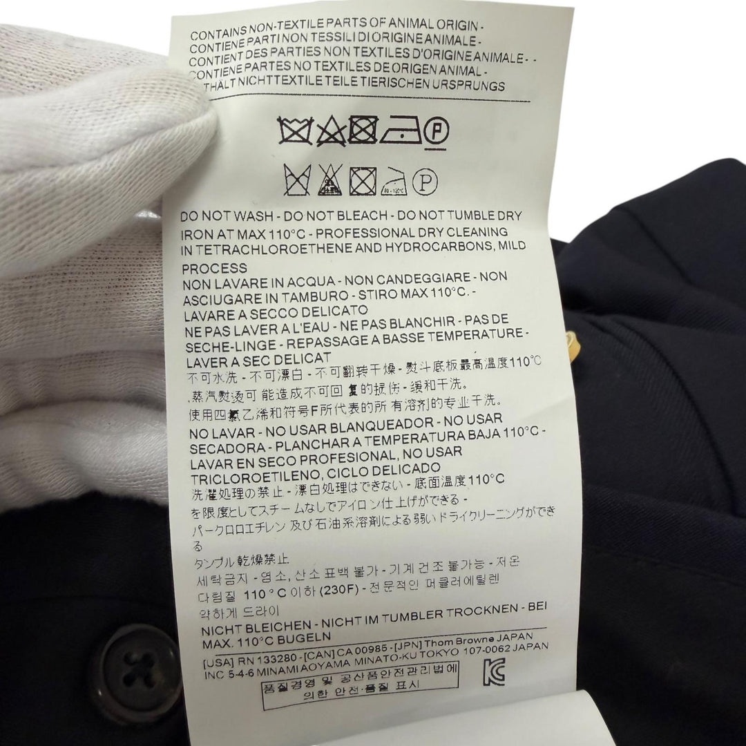 未使用品□THOM BROWNE トムブラウン 76PXB2 ウール トリコロール トラウザーズパンツ スラックス ネイビー 42 イタリア製 正規品 メンズ