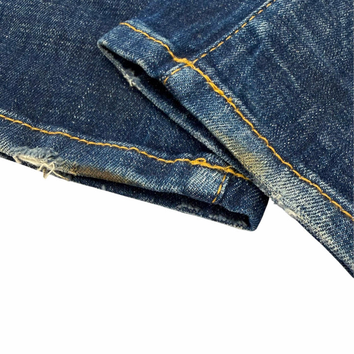 【ドンドン見直し】美品 ▼DSQUARED2 ディースクエアード 23SS S74LB1332 ダメージ加工 ボタンフライ デニムパンツ インディゴ 44 正規品