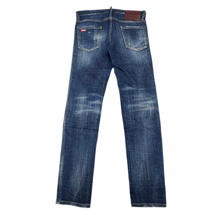 【ドンドン見直し】美品 ▼DSQUARED2 ディースクエアード 23SS S74LB1332 ダメージ加工 ボタンフライ デニムパンツ インディゴ 44 正規品