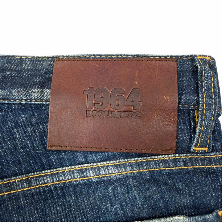 【ドンドン見直し】美品 ▼DSQUARED2 ディースクエアード 23SS S74LB1332 ダメージ加工 ボタンフライ デニムパンツ インディゴ 44 正規品