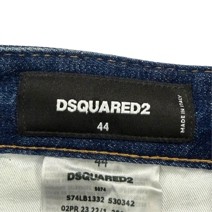 【ドンドン見直し】美品 ▼DSQUARED2 ディースクエアード 23SS S74LB1332 ダメージ加工 ボタンフライ デニムパンツ インディゴ 44 正規品