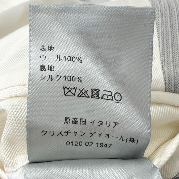 極美品□DIOR ディオール オム 183C367A5114 裏シルク100％ ストライプ柄 テーラードタイプ レイヤードコート 44 イタリア製 正規品