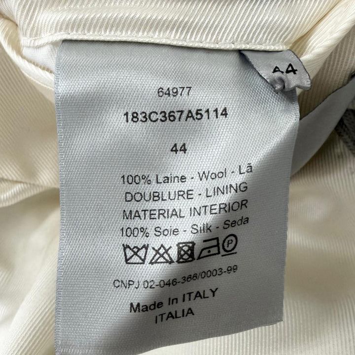 極美品□DIOR ディオール オム 183C367A5114 裏シルク100％ ストライプ柄 テーラードタイプ レイヤードコート 44 イタリア製 正規品