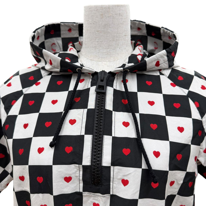 未使用品☆Christian Dior クリスチャンディオール 157R40A2732 D-CHESS HEART 格子柄 ワンピース ブラック ホワイト レッド 38 正規品