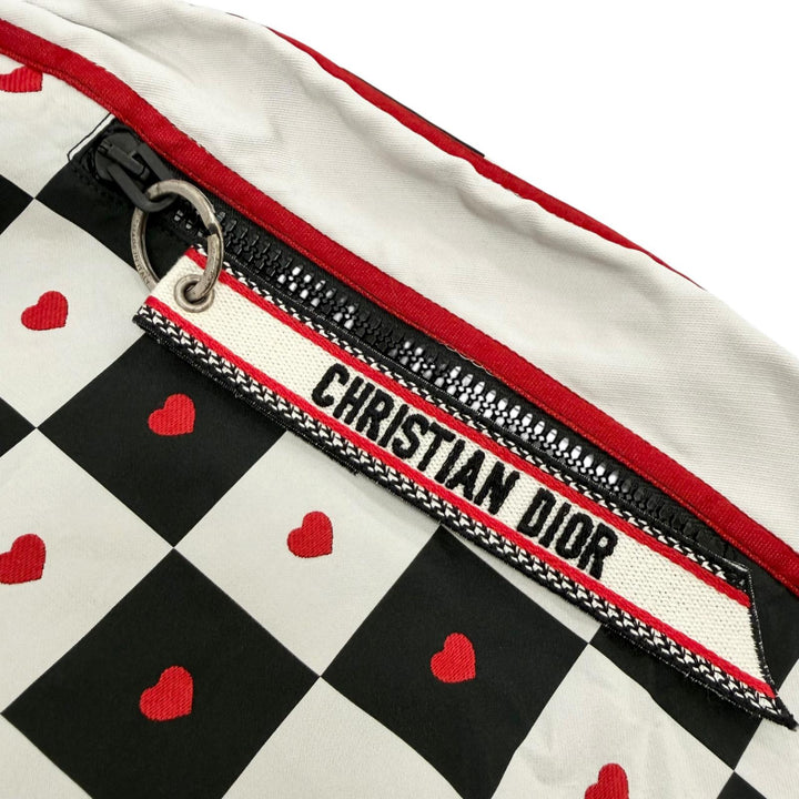 未使用品☆Christian Dior クリスチャンディオール 157R40A2732 D-CHESS HEART 格子柄 ワンピース ブラック ホワイト レッド 38 正規品
