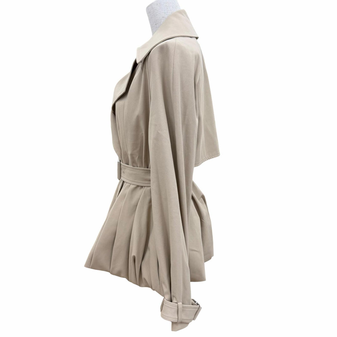 極美品☆LOEWE ロエベ 25AW S540Y02XCE アナグラム コットンギャバジン ベルテッドジャケット ベージュ 34 伊製 正規品 定価378400円
