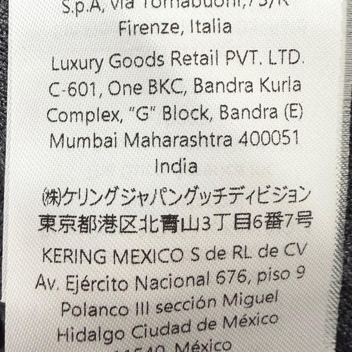 極美品□GUCCI グッチ 819421 シルク55％ インターシャロゴ ロングスリーブニット セーター チャコールグレー M イタリア製 正規品