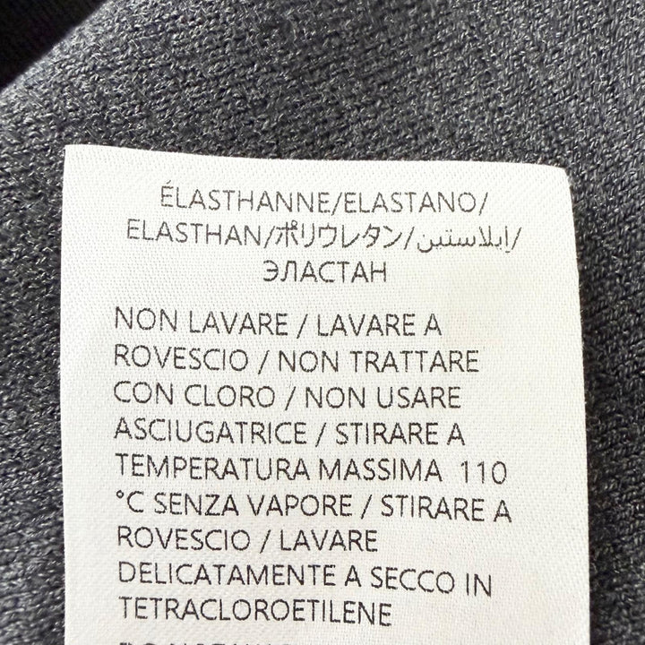 極美品□GUCCI グッチ 819421 シルク55％ インターシャロゴ ロングスリーブニット セーター チャコールグレー M イタリア製 正規品