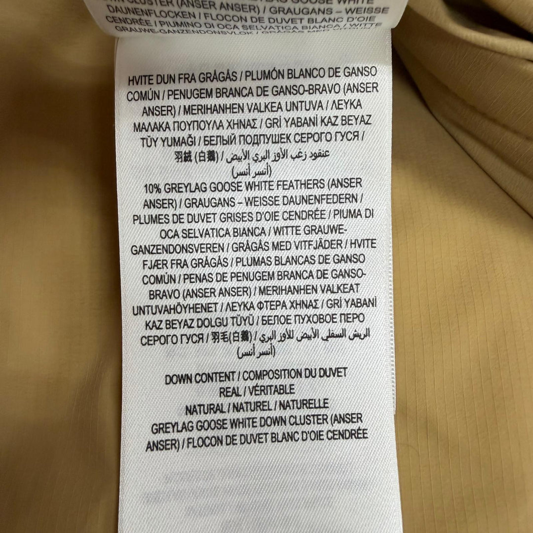 美品□BURBERRY バーバリー 8097944 一部ノバチェック柄 2way デタッチャブルスリーブ ダウンジャケット ベージュ S 正規品 メンズ