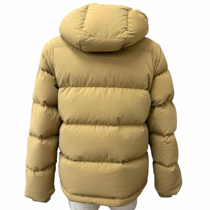 美品□BURBERRY バーバリー 8097944 一部ノバチェック柄 2way デタッチャブルスリーブ ダウンジャケット ベージュ S 正規品 メンズ