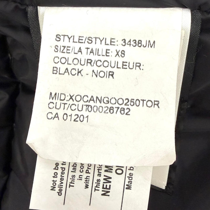 良品□CANADA GOOSE カナダグース 3438JM JASPER ジャスパー サザビーリーグ ダウンジャケット ブラック XS カナダ製 正規品 メンズ