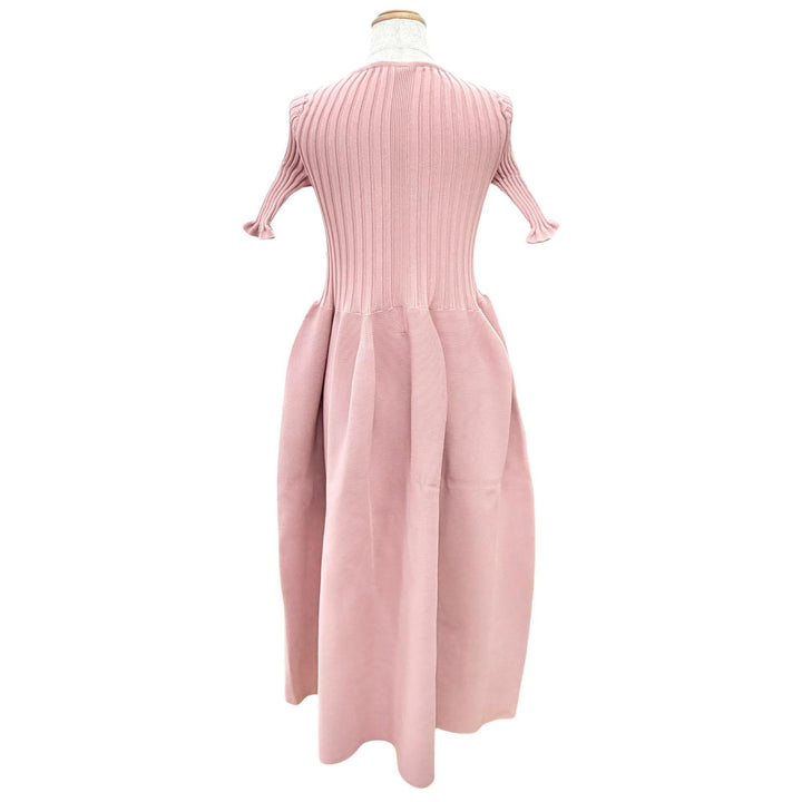 極美品△CFCL シーエフシーエル CF005KH007SP ポリエステル ポタリ―ドレス 半袖 ロング ニット ワンピース ピンク 1 日本製 レディース