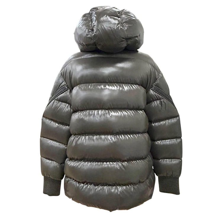 未使用品△MONCLER モンクレール D20934690905 LIRIOPE リリオペ ロゴワッペン ダウンジャケット カーキ 1 伊製 ガーメント ハンガー付き