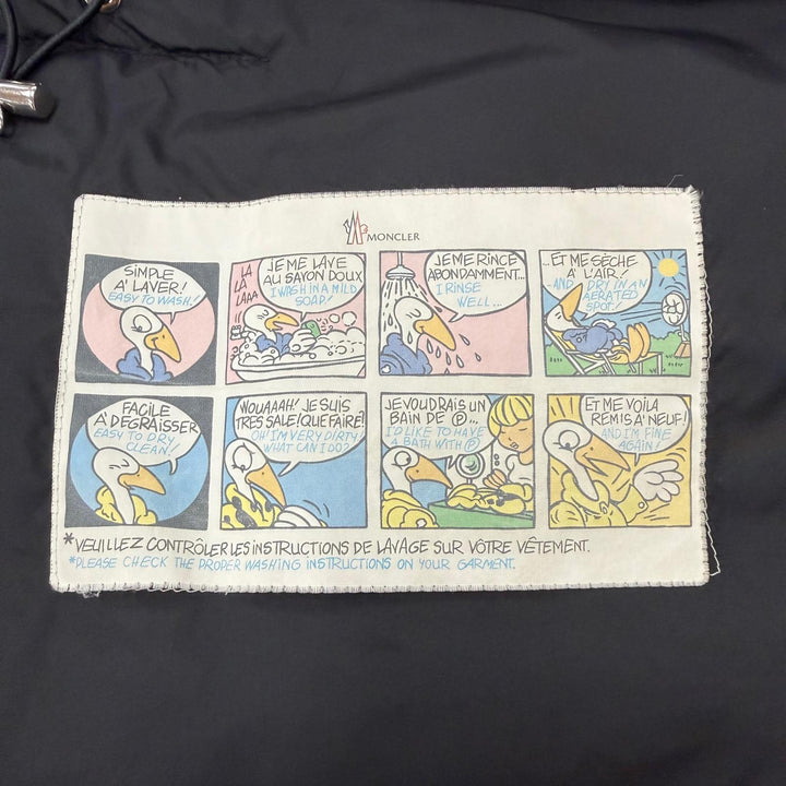 美品▼MONCLER モンクレール 420914182005 GARY ロゴワッペン付き フーデッド ダブルジップアップ ダウンジャケット 0 正規品 ハンガー付