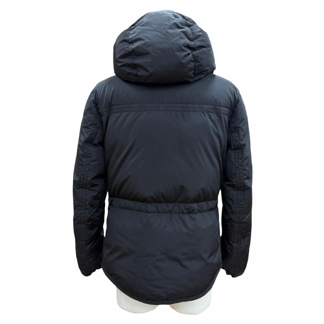 美品▼MONCLER モンクレール 420914182005 GARY ロゴワッペン付き フーデッド ダブルジップアップ ダウンジャケット 0 正規品 ハンガー付
