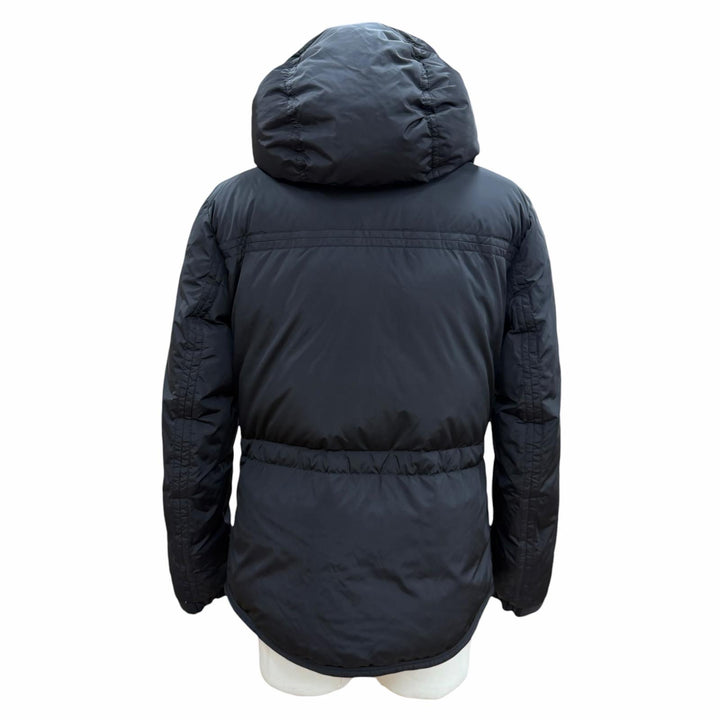 美品▼MONCLER モンクレール 420914182005 GARY ロゴワッペン付き フーデッド ダブルジップアップ ダウンジャケット 0 正規品 ハンガー付