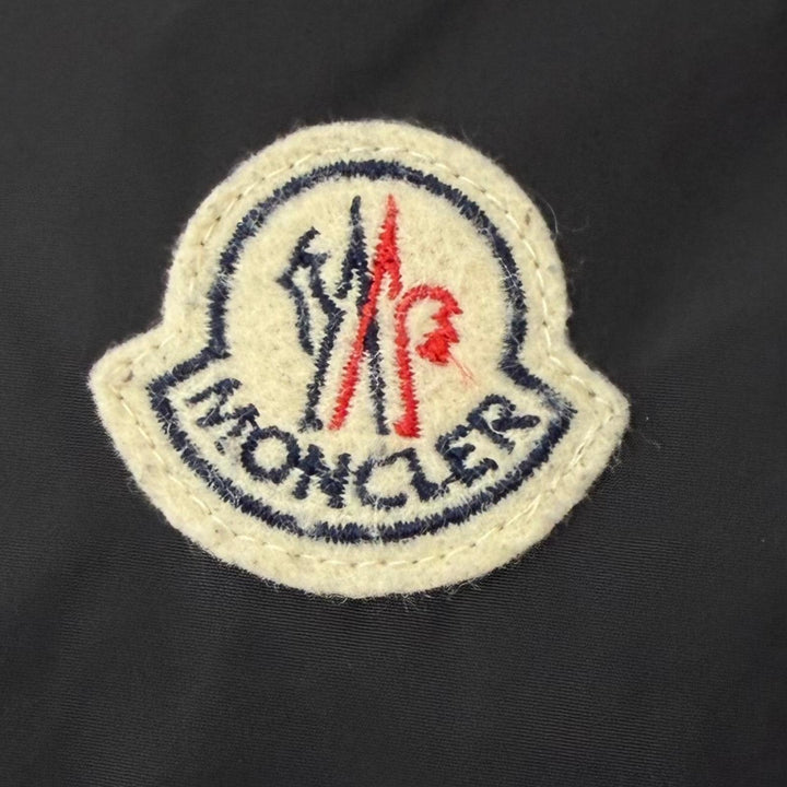 美品▼MONCLER モンクレール 420914182005 GARY ロゴワッペン付き フーデッド ダブルジップアップ ダウンジャケット 0 正規品 ハンガー付