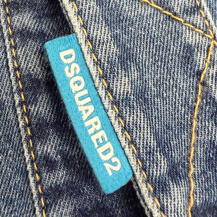 【ドンドン見直し】美品□DSQUARED2 ディースクエアード 23SS S78AN0053 スマーフコラボ デニムジャケット ブルー 42 イタリア製 正規品