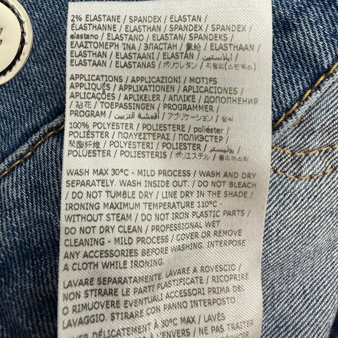 【ドンドン見直し】美品□DSQUARED2 ディースクエアード 23SS S78AN0053 スマーフコラボ デニムジャケット ブルー 42 イタリア製 正規品