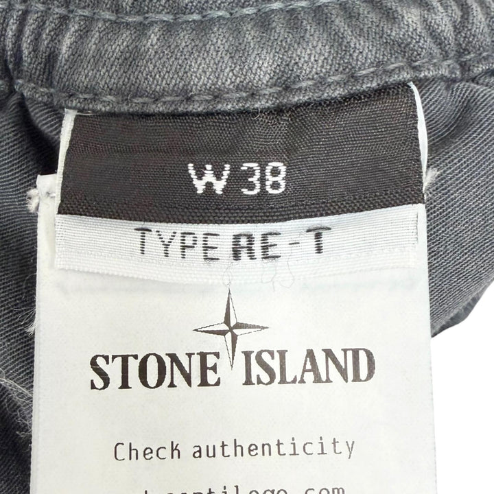 美品□STONE ISLAND ストーンアイランド 2023年製 7615313L1 フェード加工 ロゴワッペン カーゴパンツ ミリタリーパンツ 38 正規品