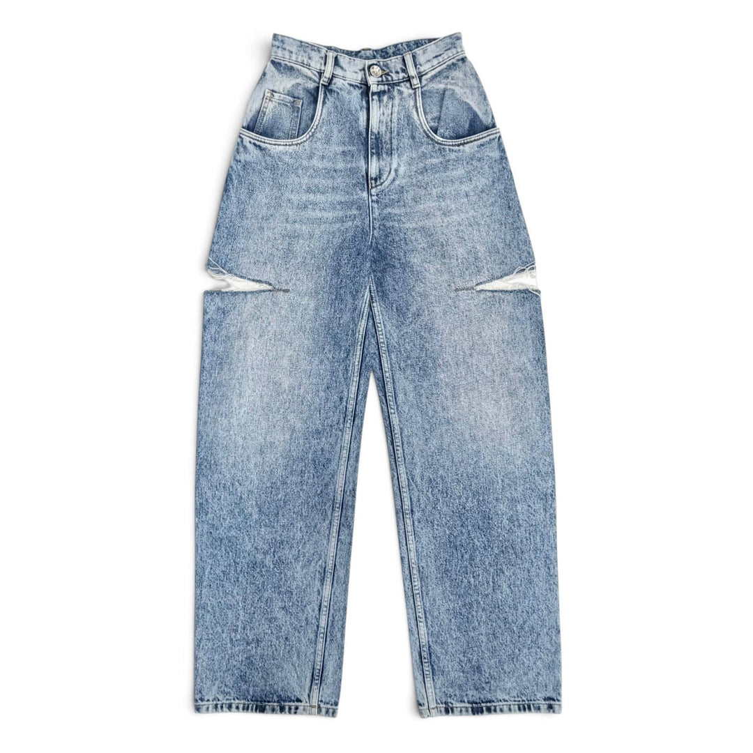 極美品△Maison Margiela 1 メゾンマルジェラ1 23AW S51LA0051 スラッシュディテール カットオフ ダメージ加工 デニムパンツ 38 正規品
