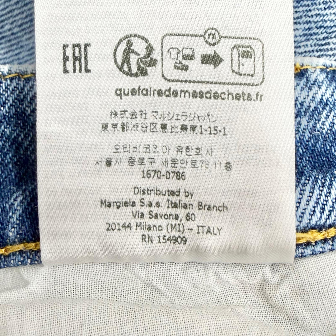 極美品△Maison Margiela 1 メゾンマルジェラ1 23AW S51LA0051 スラッシュディテール カットオフ ダメージ加工 デニムパンツ 38 正規品