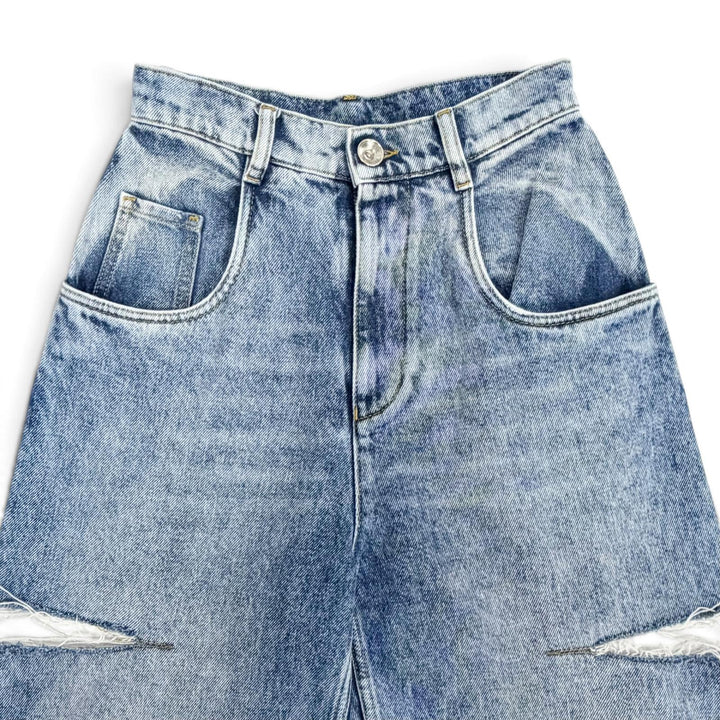 極美品△Maison Margiela 1 メゾンマルジェラ1 23AW S51LA0051 スラッシュディテール カットオフ ダメージ加工 デニムパンツ 38 正規品