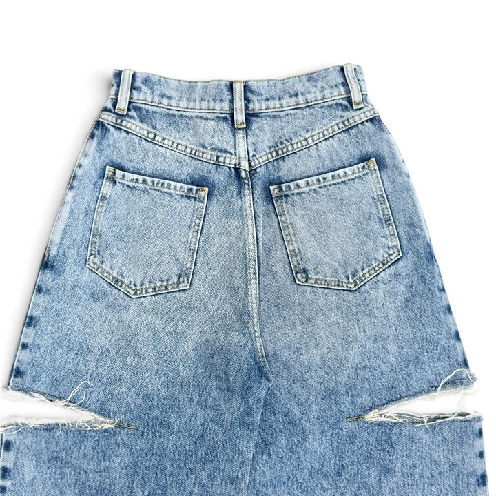 極美品△Maison Margiela 1 メゾンマルジェラ1 23AW S51LA0051 スラッシュディテール カットオフ ダメージ加工 デニムパンツ 38 正規品