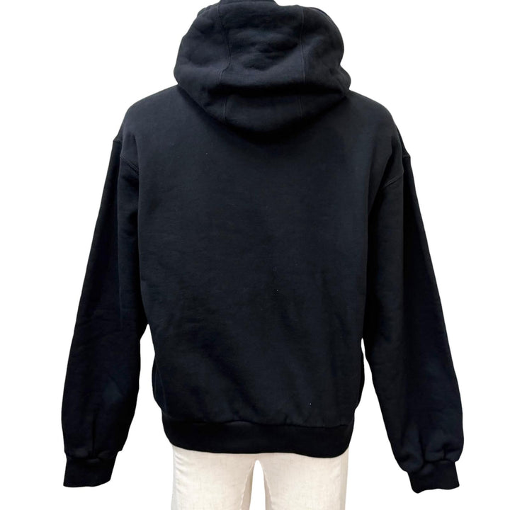 美品□GUCCI グッチ 24SS 770839 インターロッキングG ロゴプリント スウェットパーカー フーディー 黒 XS イタリア製 正規品 メンズ