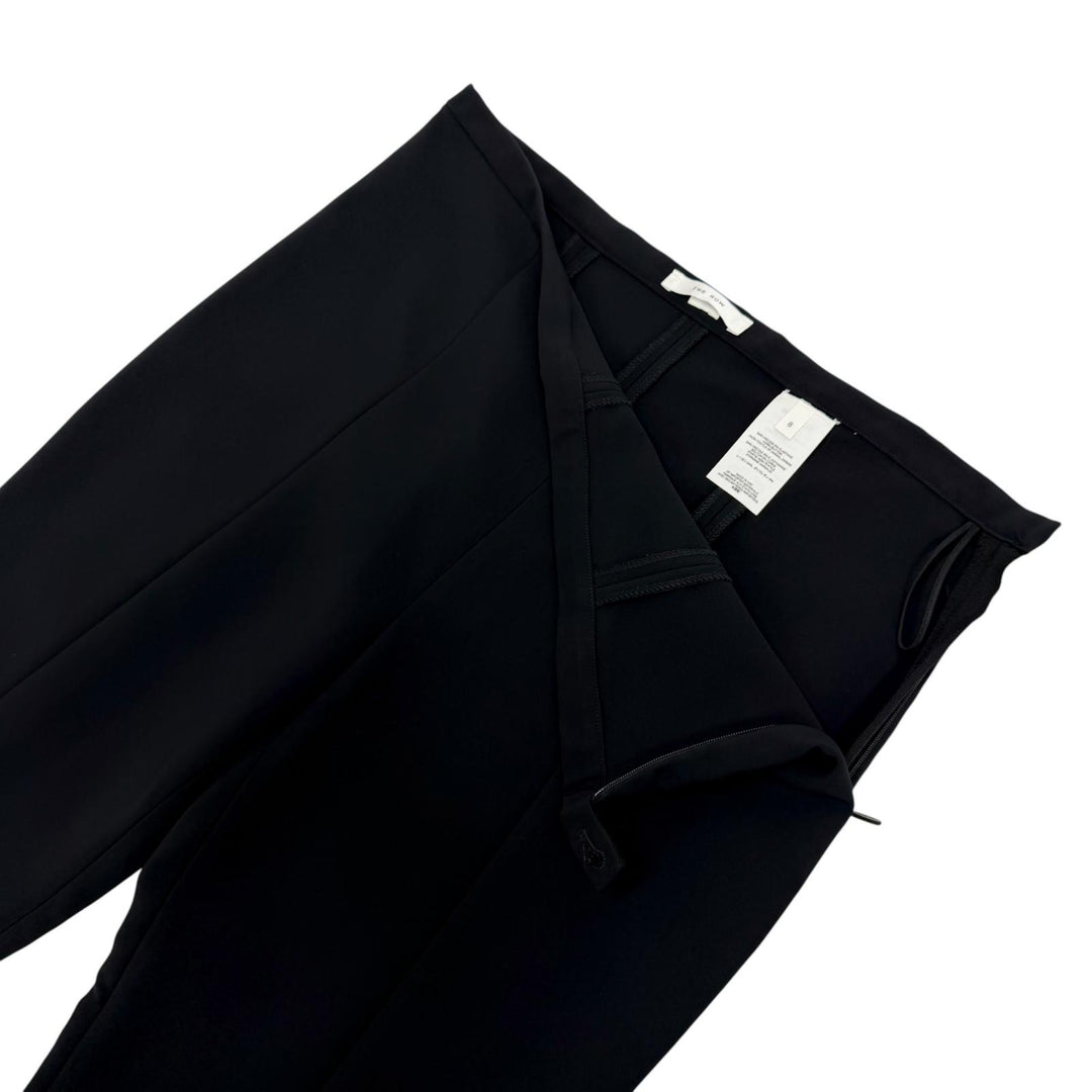 極美品☆THE ROW ザロウ 139150 ロゴボタン ボトムス パンツ ブラック 8 レディース約Lサイズ相当 英国製 正規品 レディース